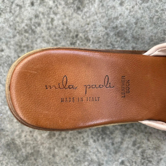 Mila  Paoli pink twist platform sandals, size 9 - Picture 10 of 11